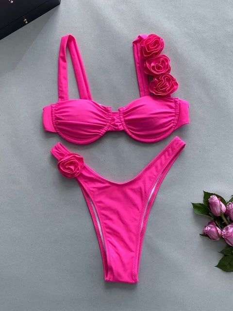 Push-Up Bikini mit Blumenmuster BLOOM