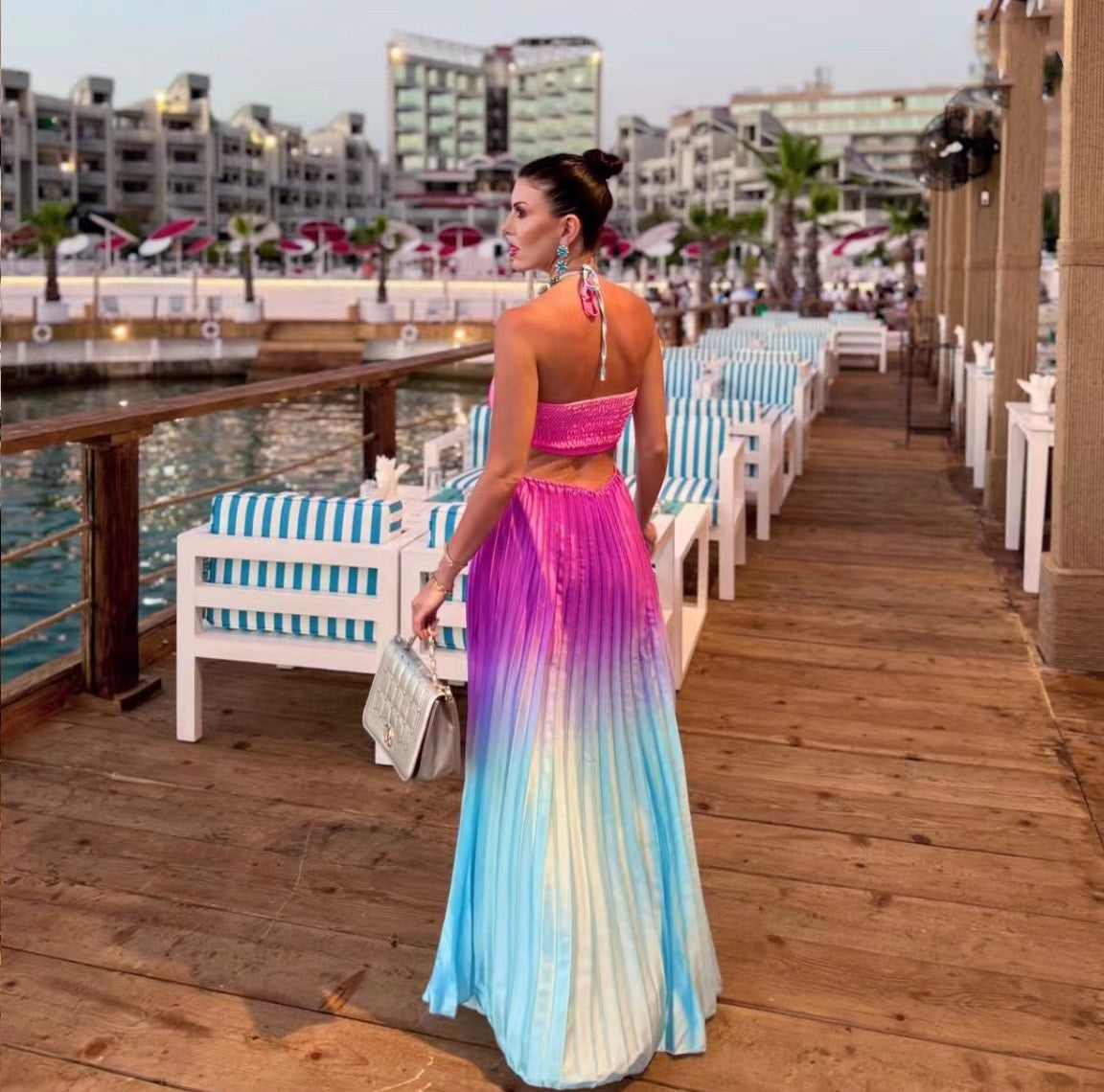 OCEAN OMBRE Maxikleid