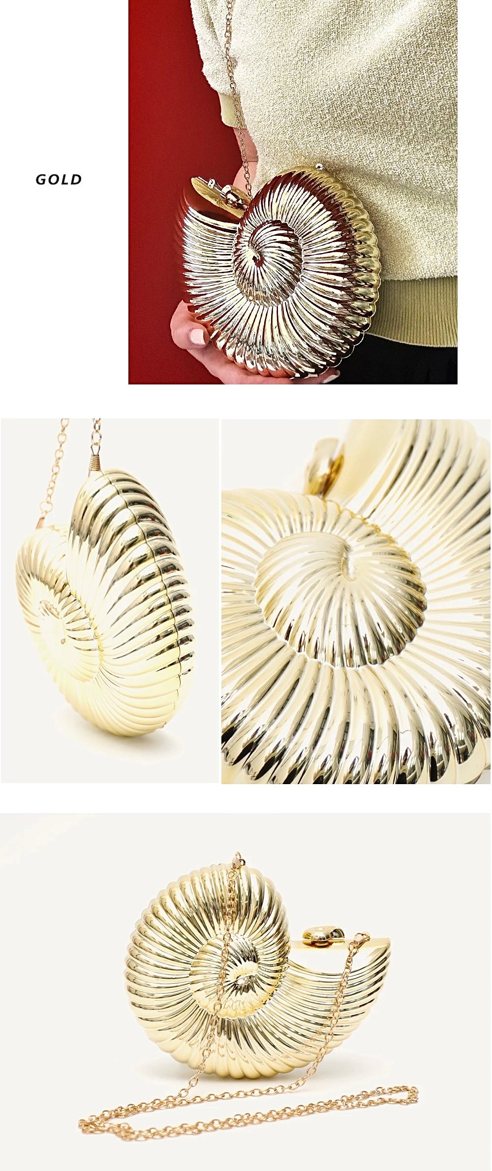 Muschelförmige Tasche SHIMMER SHELL