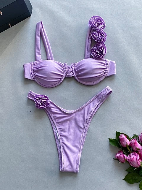 Push-Up Bikini mit Blumenmuster BLOOM