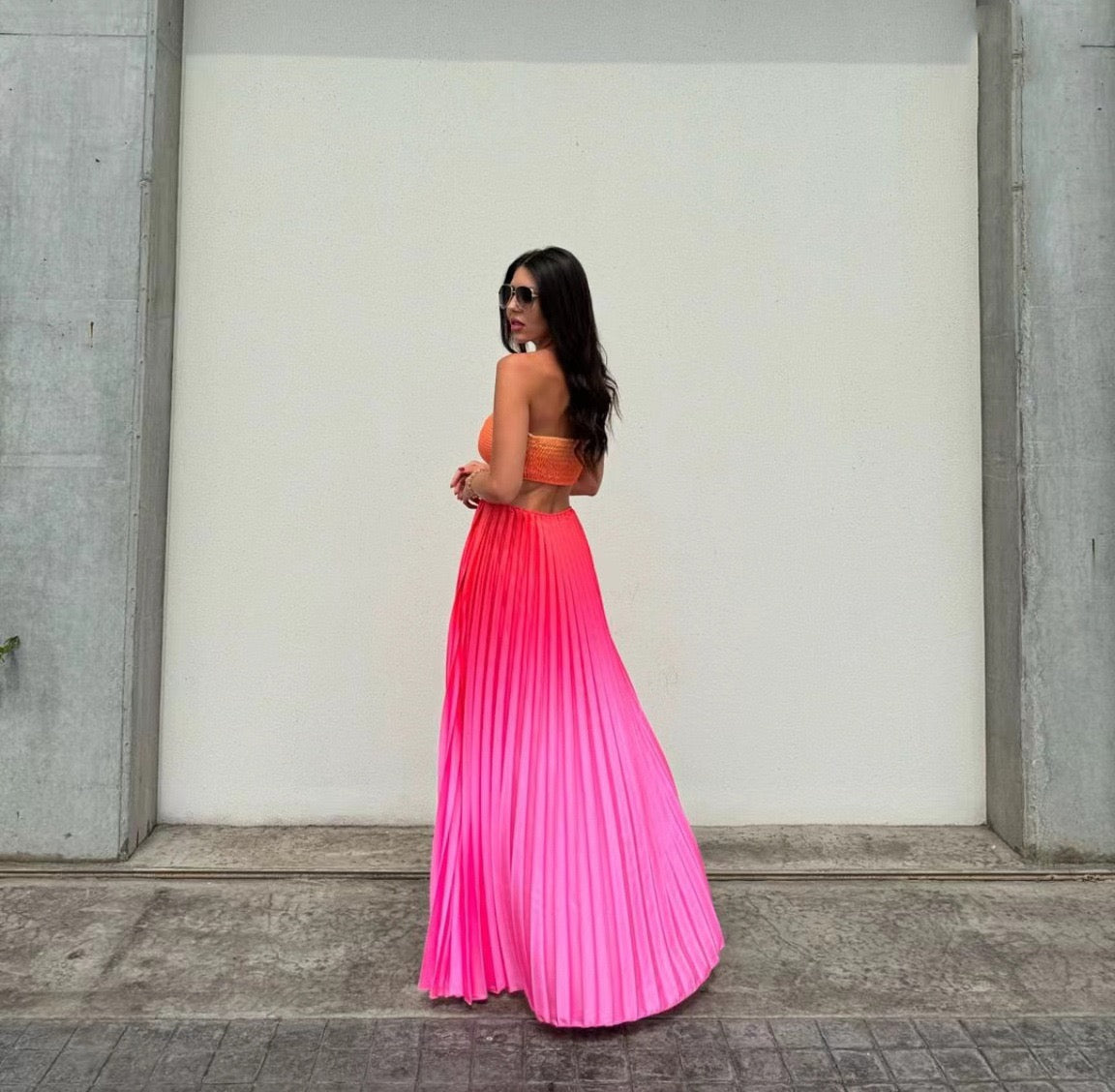 OCEAN OMBRE Maxikleid