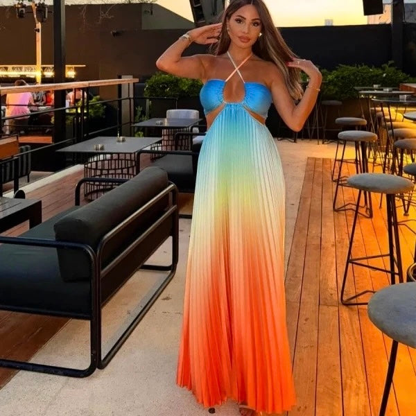 OCEAN OMBRE Maxikleid