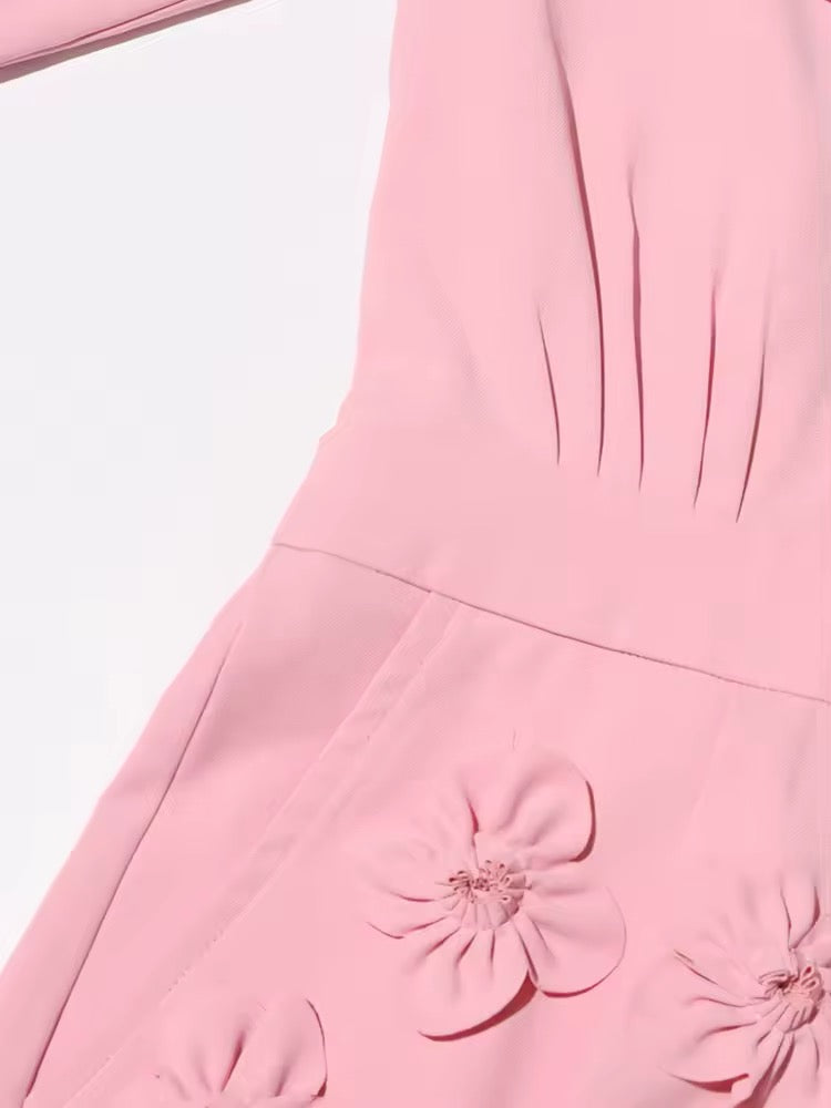 Rosa Jumpsuit PINK SUGAR mit 3D Blüten