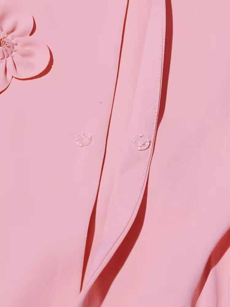 Rosa Jumpsuit PINK SUGAR mit 3D Blüten