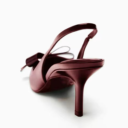 Pumps mit Schleife BURGUNDY