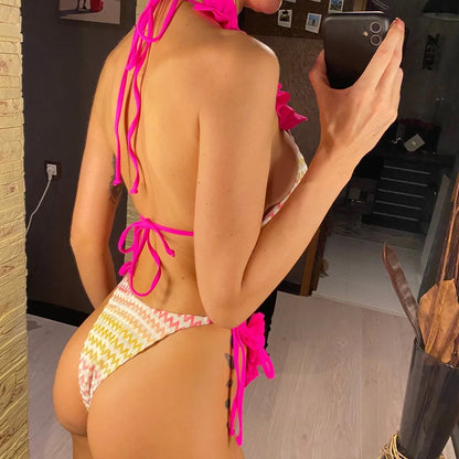 Dreiteiliger Rüschen-Bikini CANDY