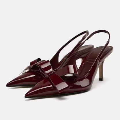 Pumps mit Schleife BURGUNDY