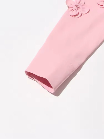Rosa Jumpsuit PINK SUGAR mit 3D Blüten