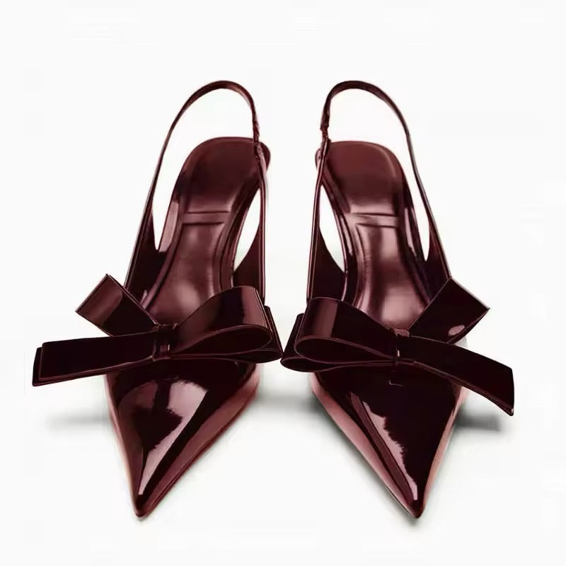 Pumps mit Schleife BURGUNDY