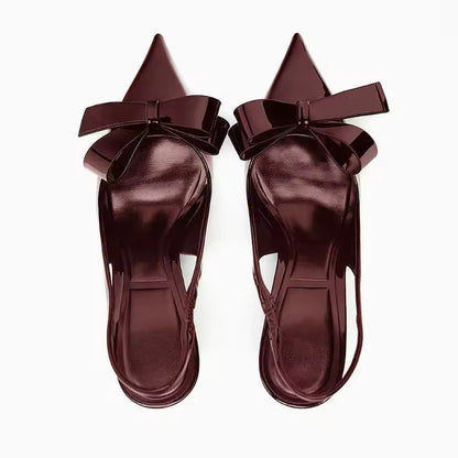 Pumps mit Schleife BURGUNDY