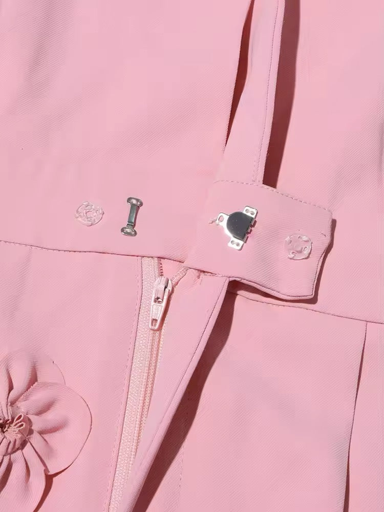 Rosa Jumpsuit PINK SUGAR mit 3D Blüten