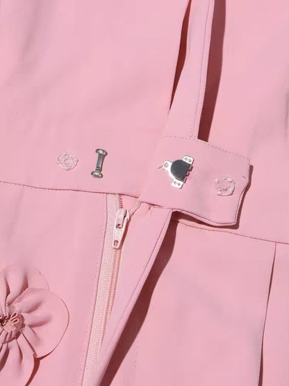 Rosa Jumpsuit PINK SUGAR mit 3D Blüten