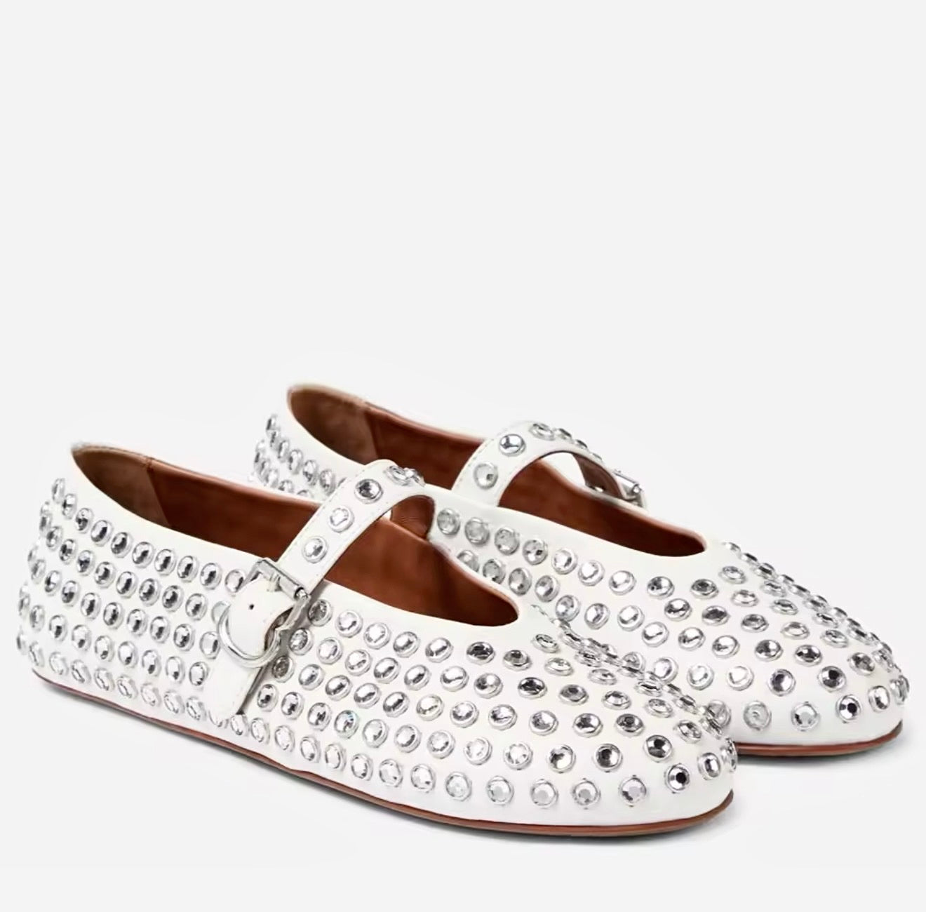 Elegante Ballerinas mit funkelnden Strass-Details